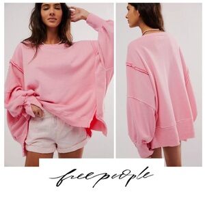 We The Free Camden Sweatshirt Pink Sky Large